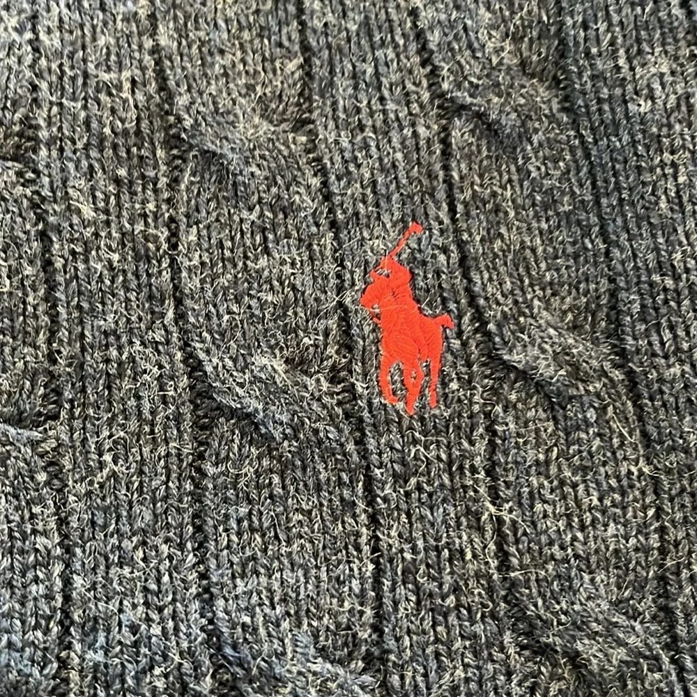 Vintage Polo by Ralph Lauren Silk Blue Knit Men Sweater Crewneck Size XL